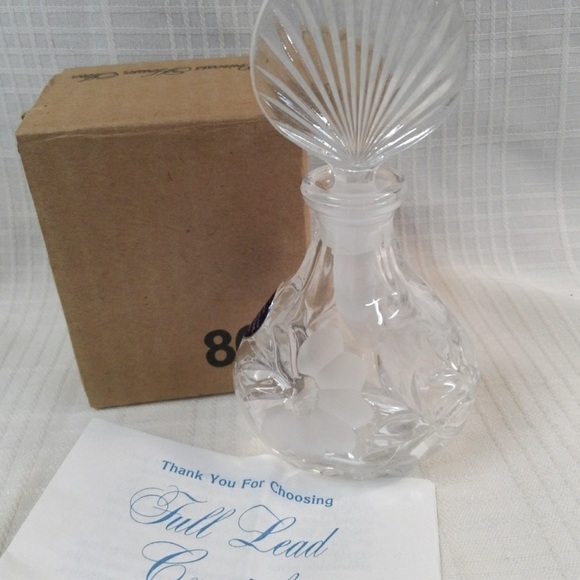 Princess House Fine Lead vintage Crystal Glass Bottle & Stopper VTG bar Germany